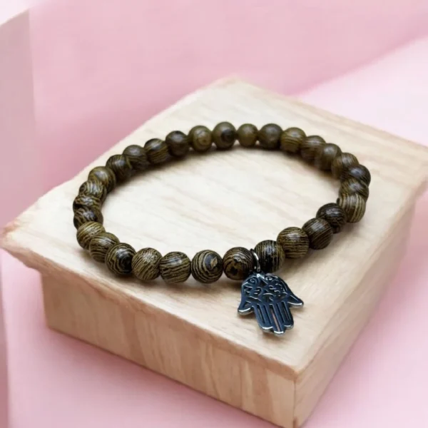 Pulsera de Palo Santo Mano de Fátima