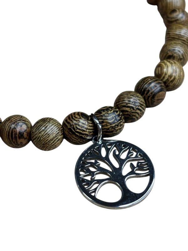 PULSERA PALO SANTO CON DIJE ARBOL DE LA VIDA - Imagen 2