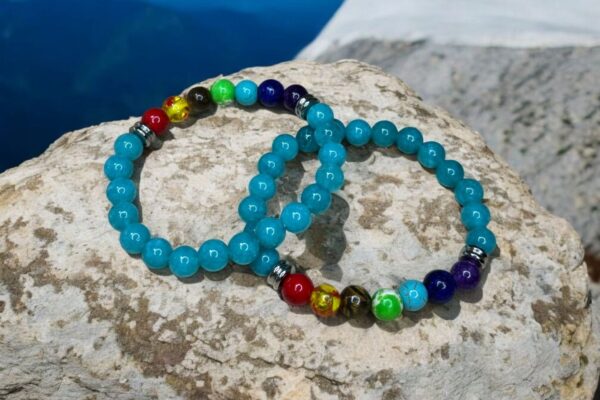 PULSERA 7 CHAKRAS CON TURQUESA - Imagen 2
