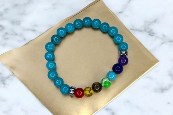 PULSERA 7 CHAKRAS CON TURQUESA