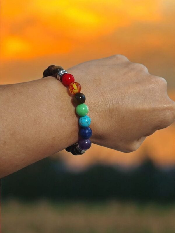 PULSERA 7 CHAKRAS CON OJO DE TIGRE - Imagen 3