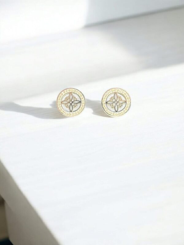 PENDIENTES ACERO INOX NUDO DE BRUJAS CIRCONITAS - Imagen 2